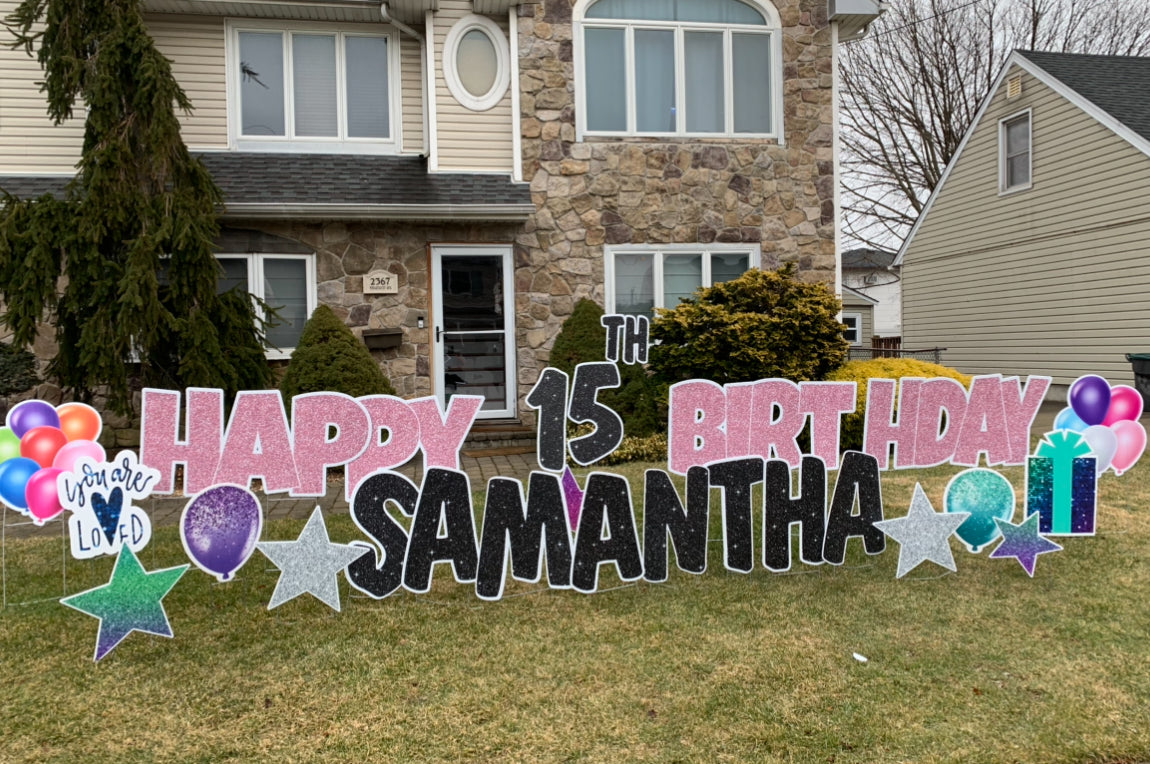 Happy Birthday Yard Sign Package (Signature Style)