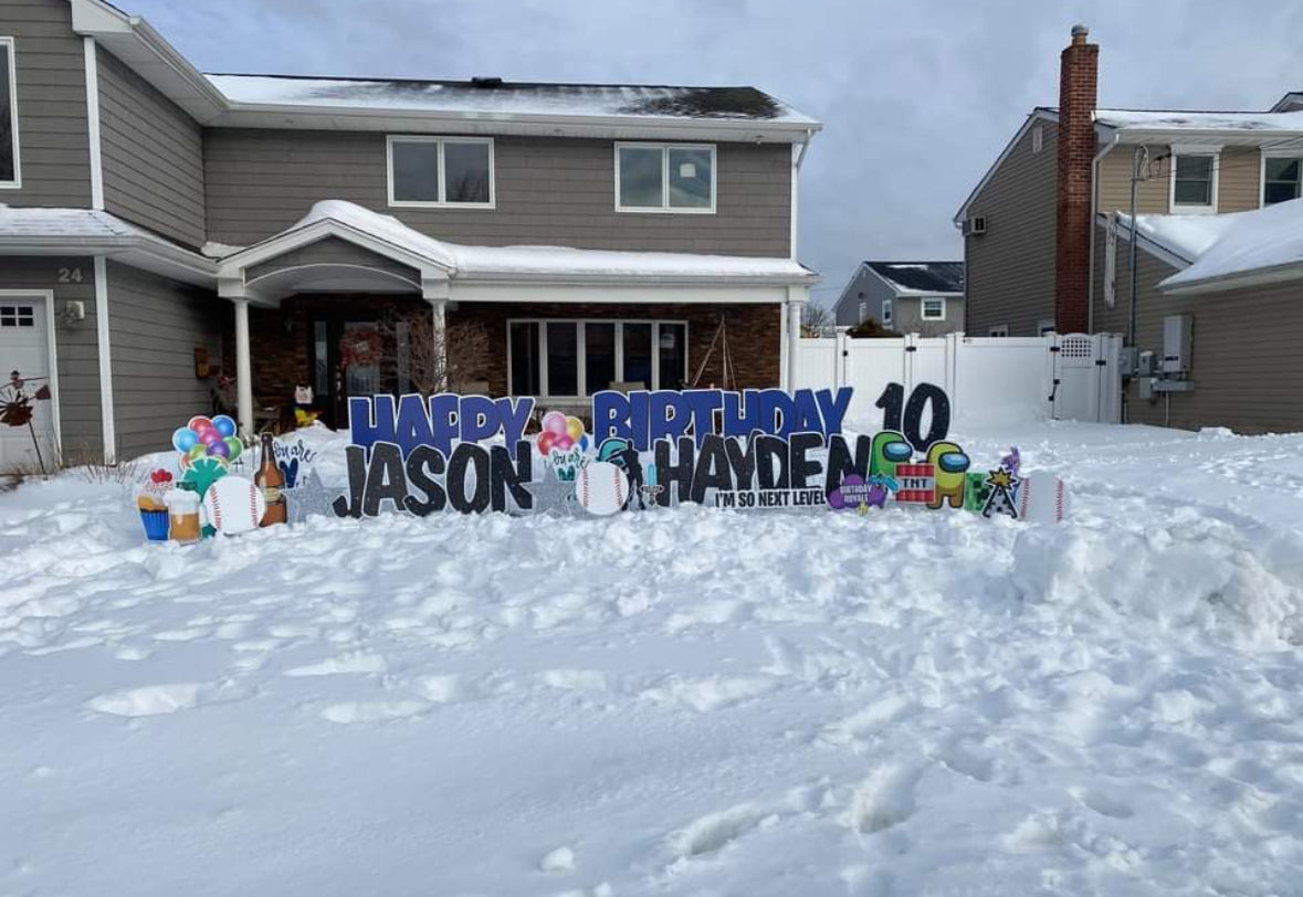 Happy Birthday Yard Sign Package (Deluxe Theme)