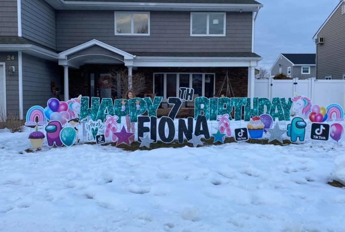 Happy Birthday Yard Sign Package (Deluxe Theme)