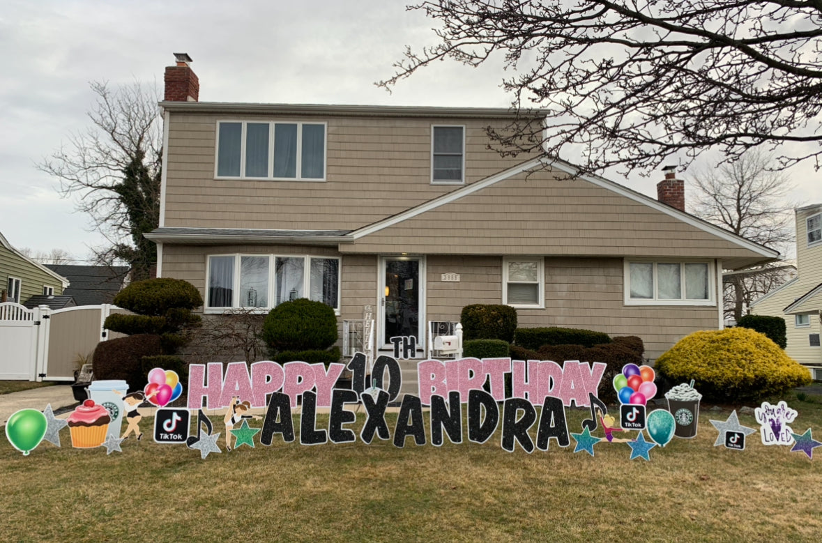 Happy Birthday Yard Sign Package (Deluxe Theme)