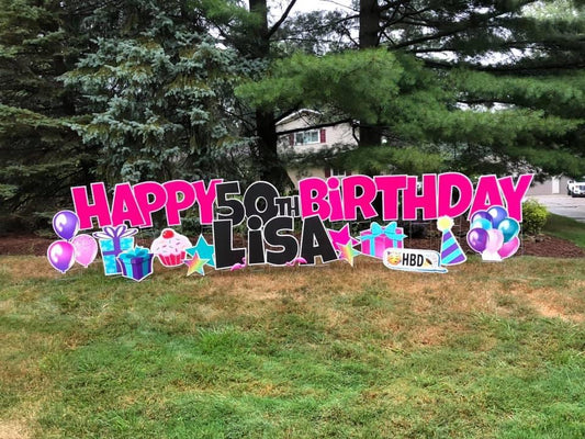 Happy Birthday Yard Sign Package (Signature Style)