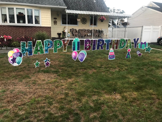 Happy Birthday Yard Sign Package (Standard)
